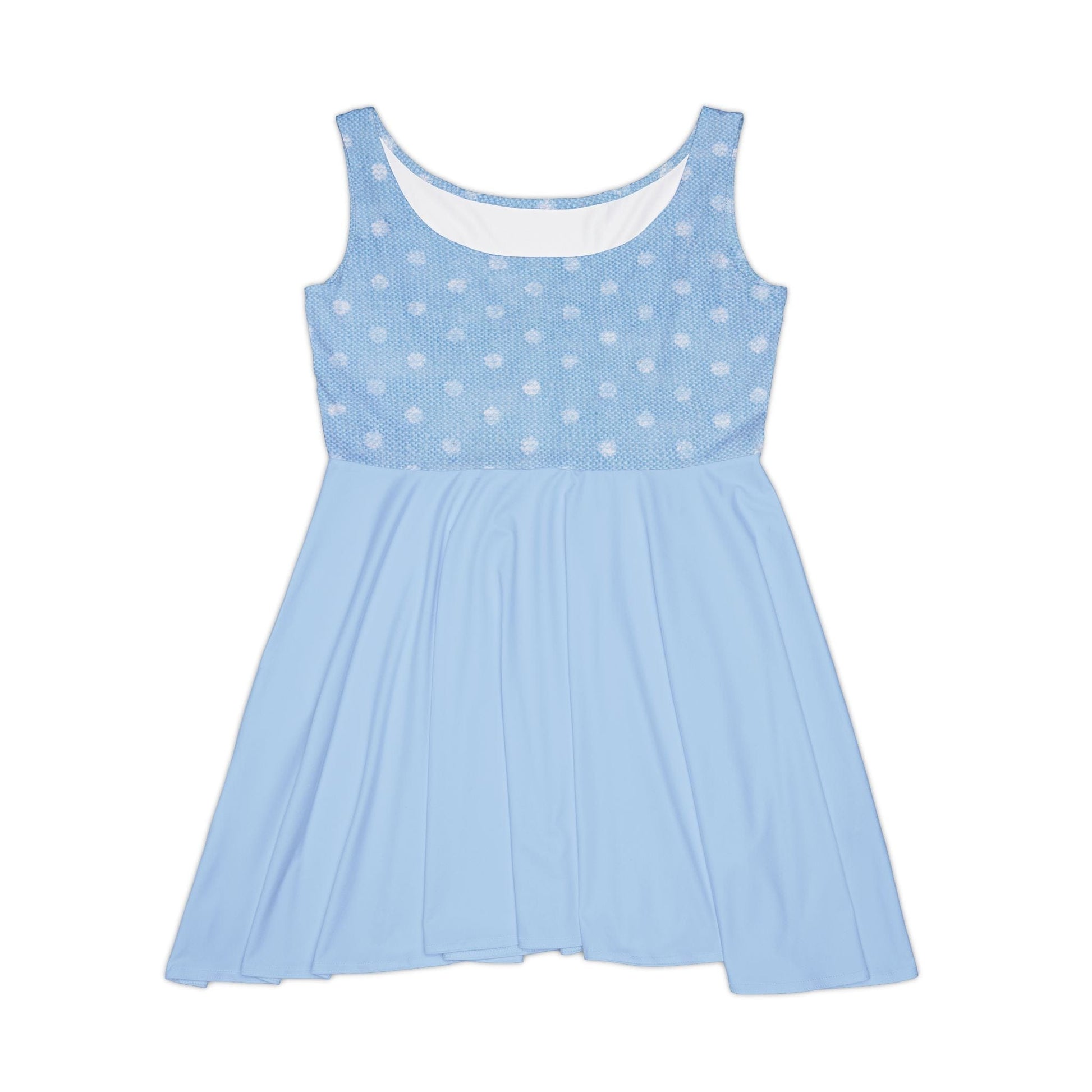 Printify All Over Prints XS Women's Polka Dot Skater Dress, Casual Summer Dress, Party Dress, Beach Dress, Girly Dress, Everyday Wear