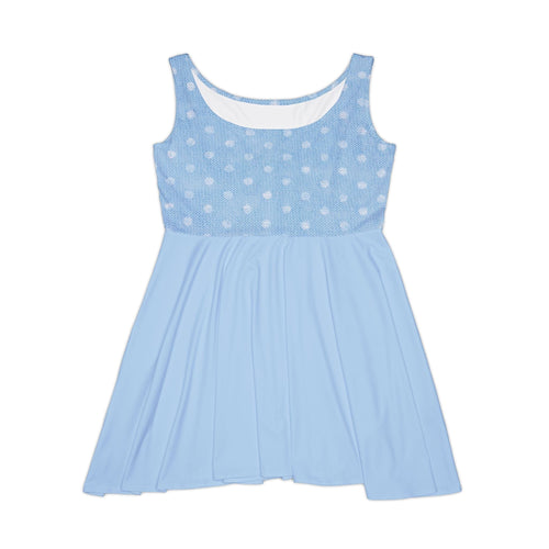 Printify All Over Prints XS Women's Polka Dot Skater Dress, Casual Summer Dress, Party Dress, Beach Dress, Girly Dress, Everyday Wear