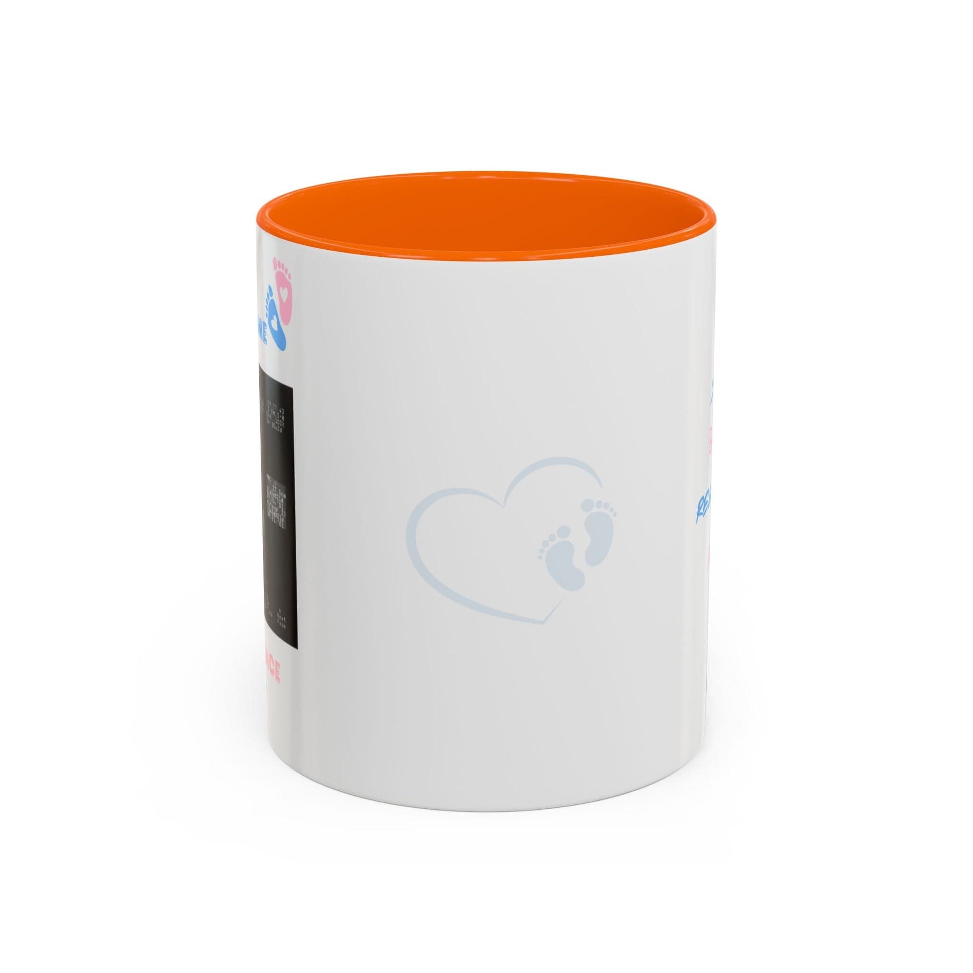 Printify Mug 11oz / Orange Parent Coffee Mug, Custom Baby Announcement Gift, Starring Baby, Due Date Mug, Pregnancy Announcement Cup