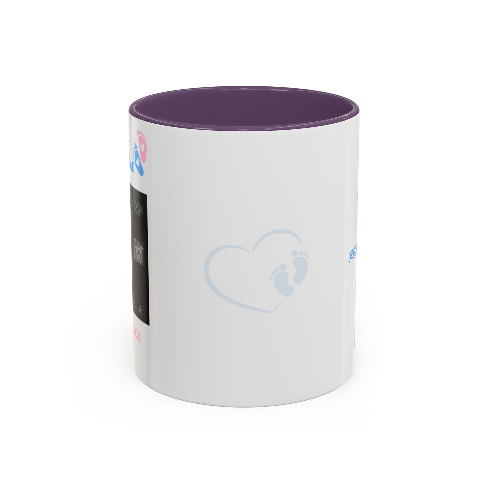 Printify Mug 11oz / Purple Parent Coffee Mug, Custom Baby Announcement Gift, Starring Baby, Due Date Mug, Pregnancy Announcement Cup