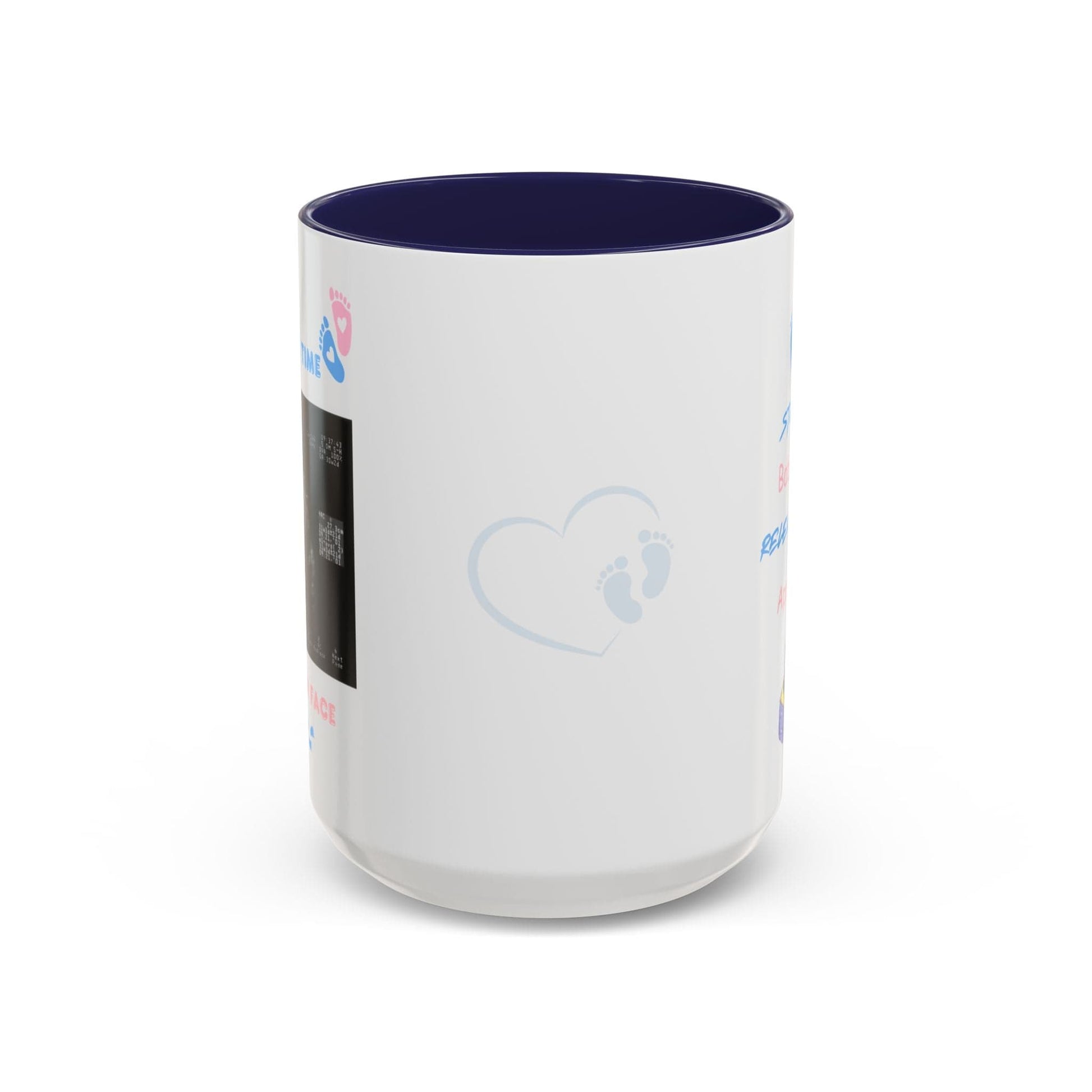 Printify Mug 15oz / Navy Parent Coffee Mug, Custom Baby Announcement Gift, Starring Baby, Due Date Mug, Pregnancy Announcement Cup
