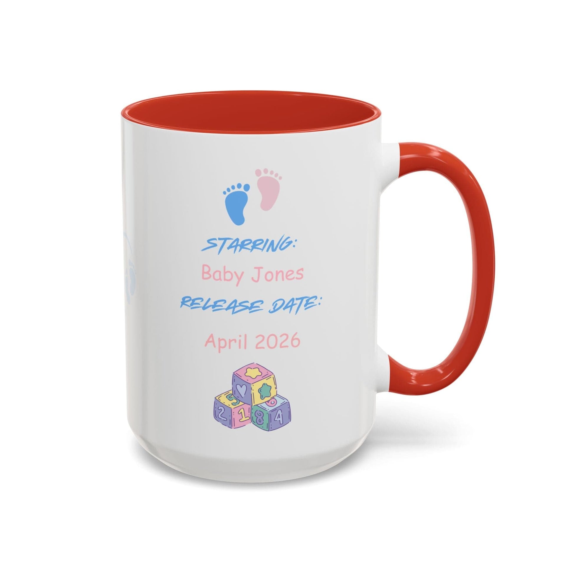 Printify Mug Parent Coffee Mug, Custom Baby Announcement Gift, Starring Baby, Due Date Mug, Pregnancy Announcement Cup