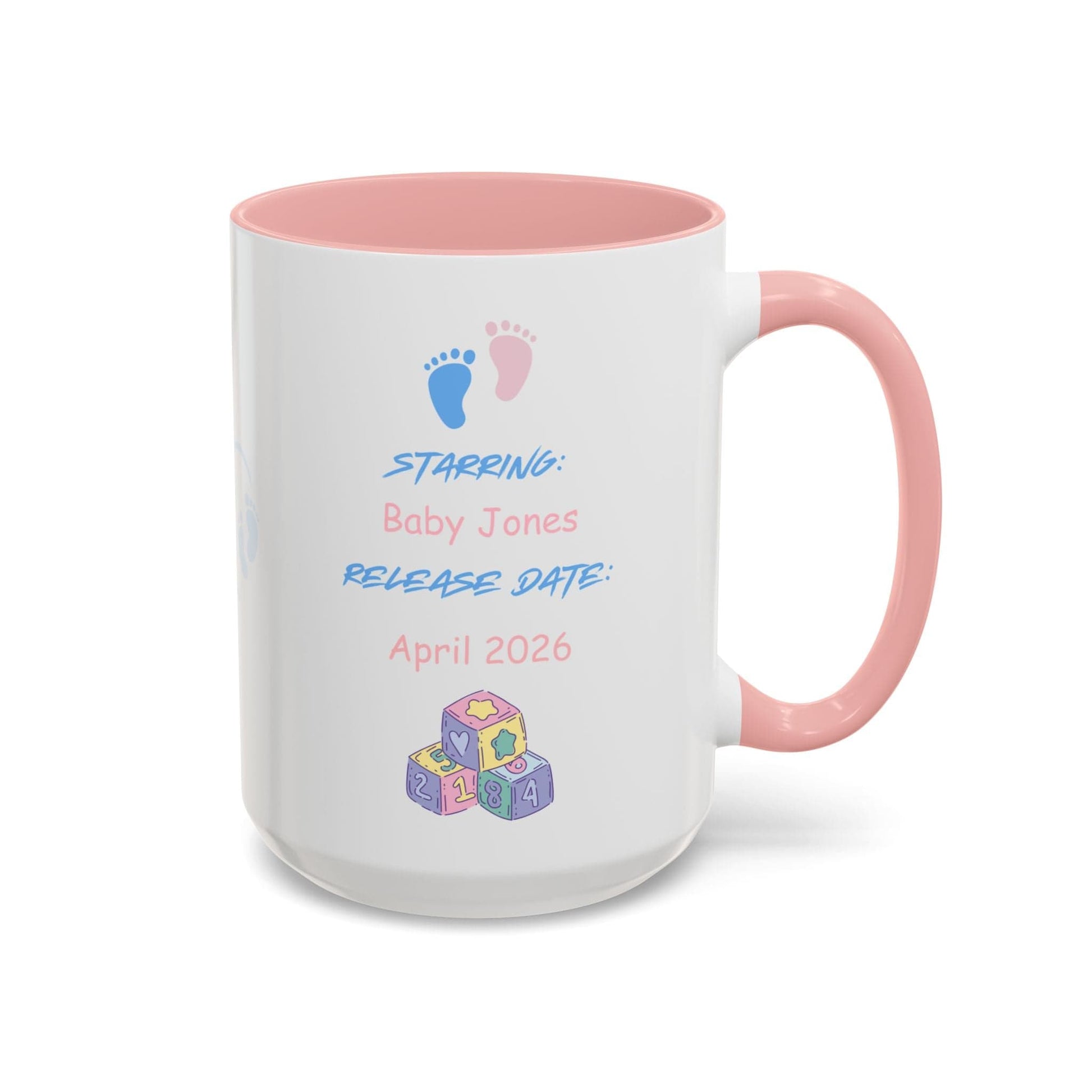 Printify Mug Parent Coffee Mug, Custom Baby Announcement Gift, Starring Baby, Due Date Mug, Pregnancy Announcement Cup