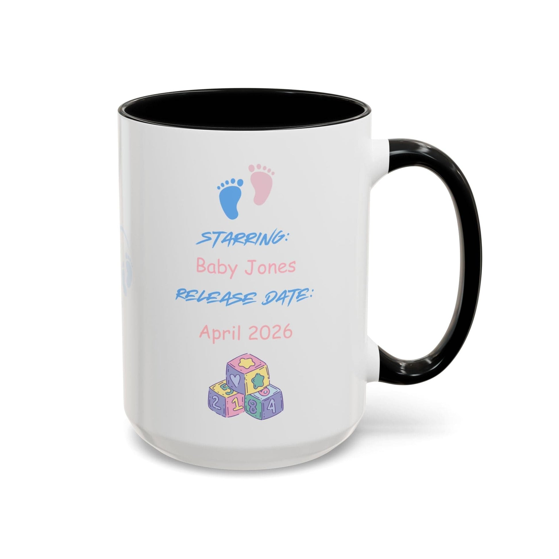 Printify Mug Parent Coffee Mug, Custom Baby Announcement Gift, Starring Baby, Due Date Mug, Pregnancy Announcement Cup