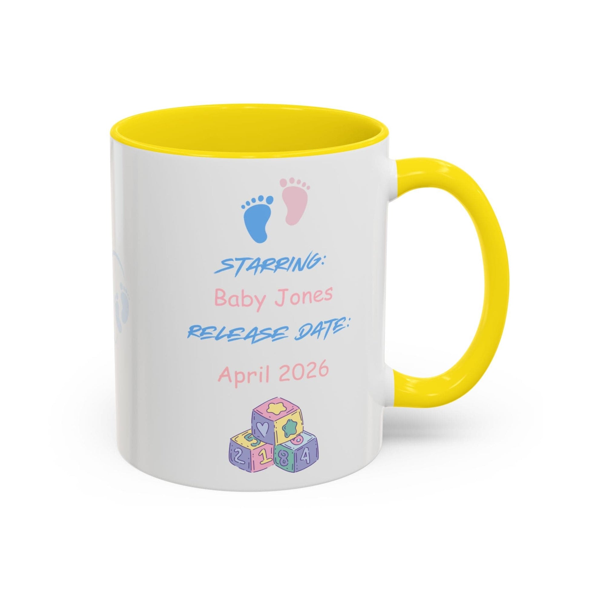 Printify Mug Parent Coffee Mug, Custom Baby Announcement Gift, Starring Baby, Due Date Mug, Pregnancy Announcement Cup