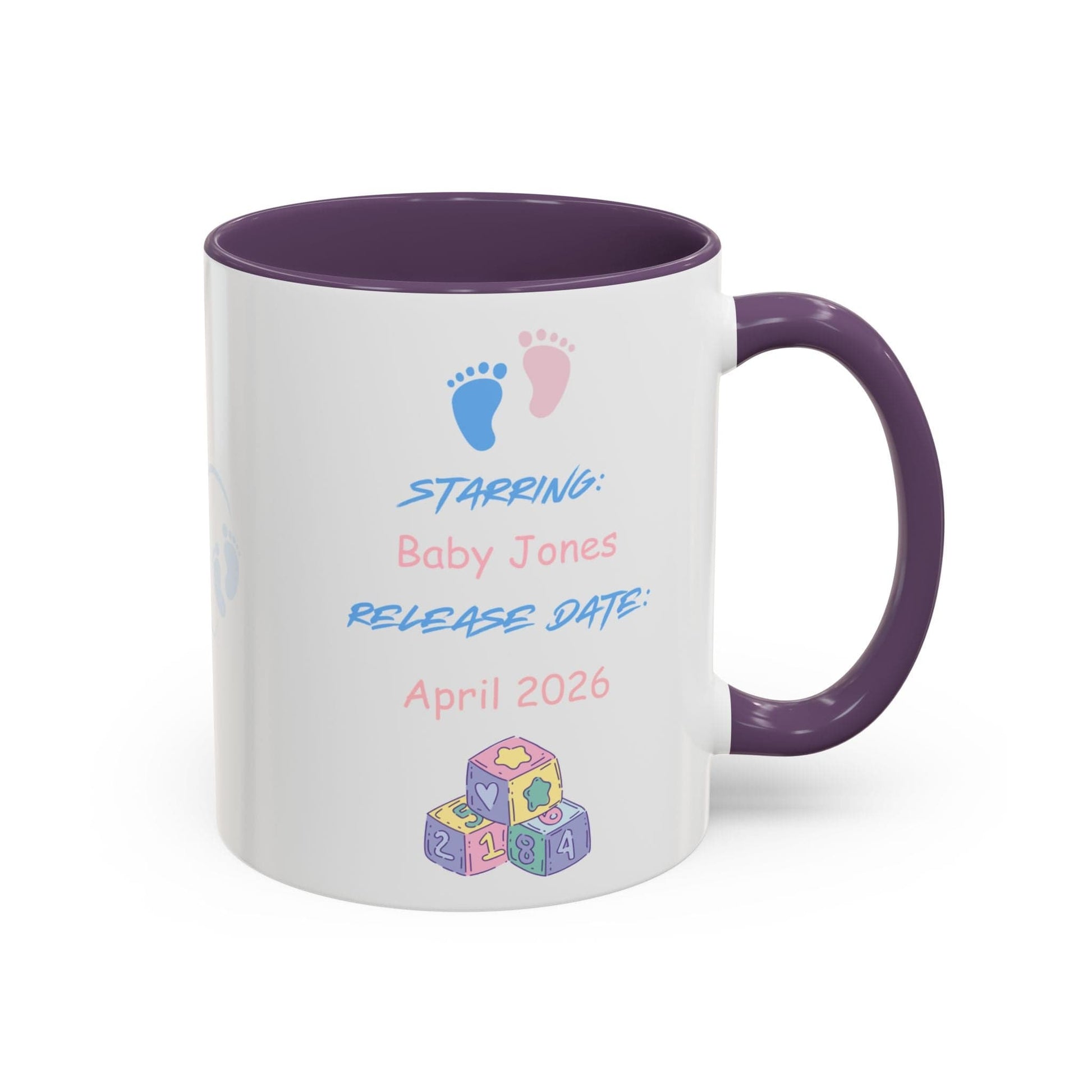 Printify Mug Parent Coffee Mug, Custom Baby Announcement Gift, Starring Baby, Due Date Mug, Pregnancy Announcement Cup