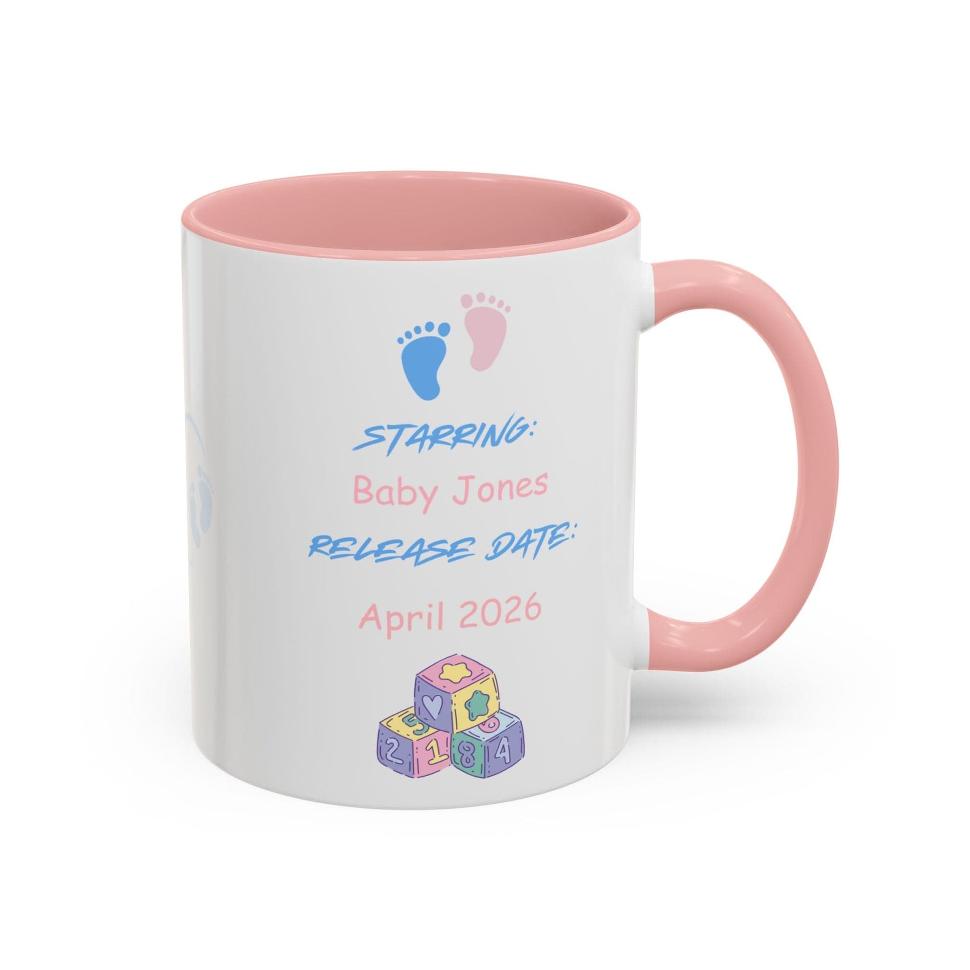 Printify Mug Parent Coffee Mug, Custom Baby Announcement Gift, Starring Baby, Due Date Mug, Pregnancy Announcement Cup