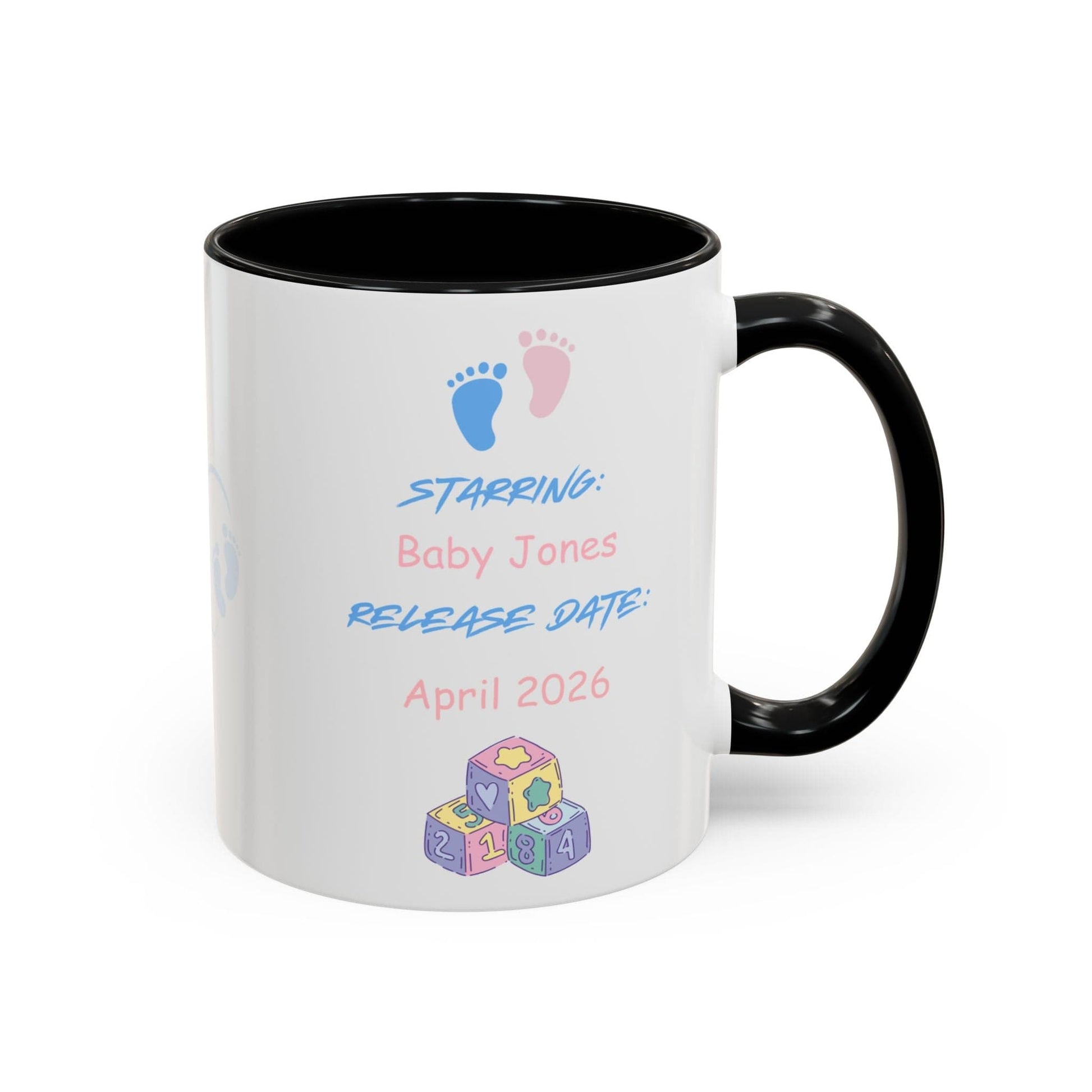 Printify Mug Parent Coffee Mug, Custom Baby Announcement Gift, Starring Baby, Due Date Mug, Pregnancy Announcement Cup